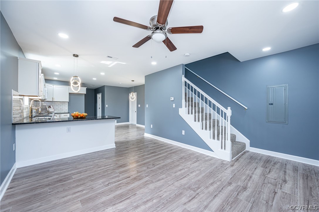 706 Rome Street Petersburg, VA 23803 - Photo 5 of 26 a view of kitchen with sink and wooden floor