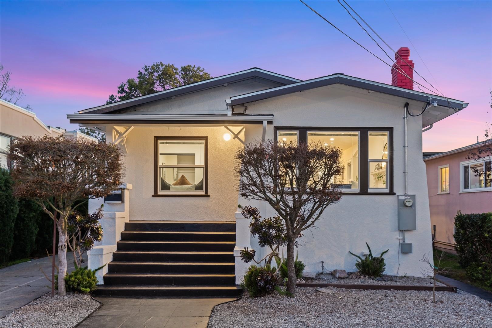 1524 Blake Street Berkeley, CA 94703 - Photo 1 of 59 Bungalow-style house with a chimney and stucco siding
