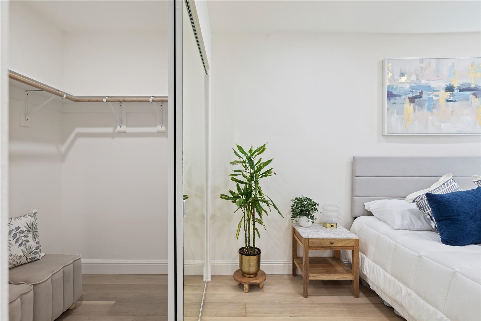 1524 Blake Street Berkeley, CA 94703 - Photo 25 of 59 Bedroom with light wood finished floors and baseboards