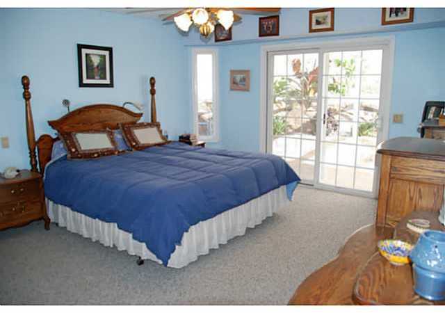 520 Amigos Road Ramona, CA 92065 - Photo 10 of 17 Room has nice light. Glass sliding door (with narrow windows on each side) leads to patio. Walk-in closet.