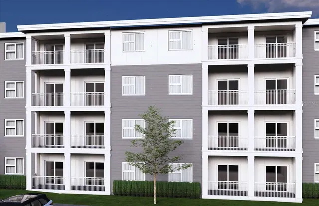 a balcony view with a fireplace and wooden floor