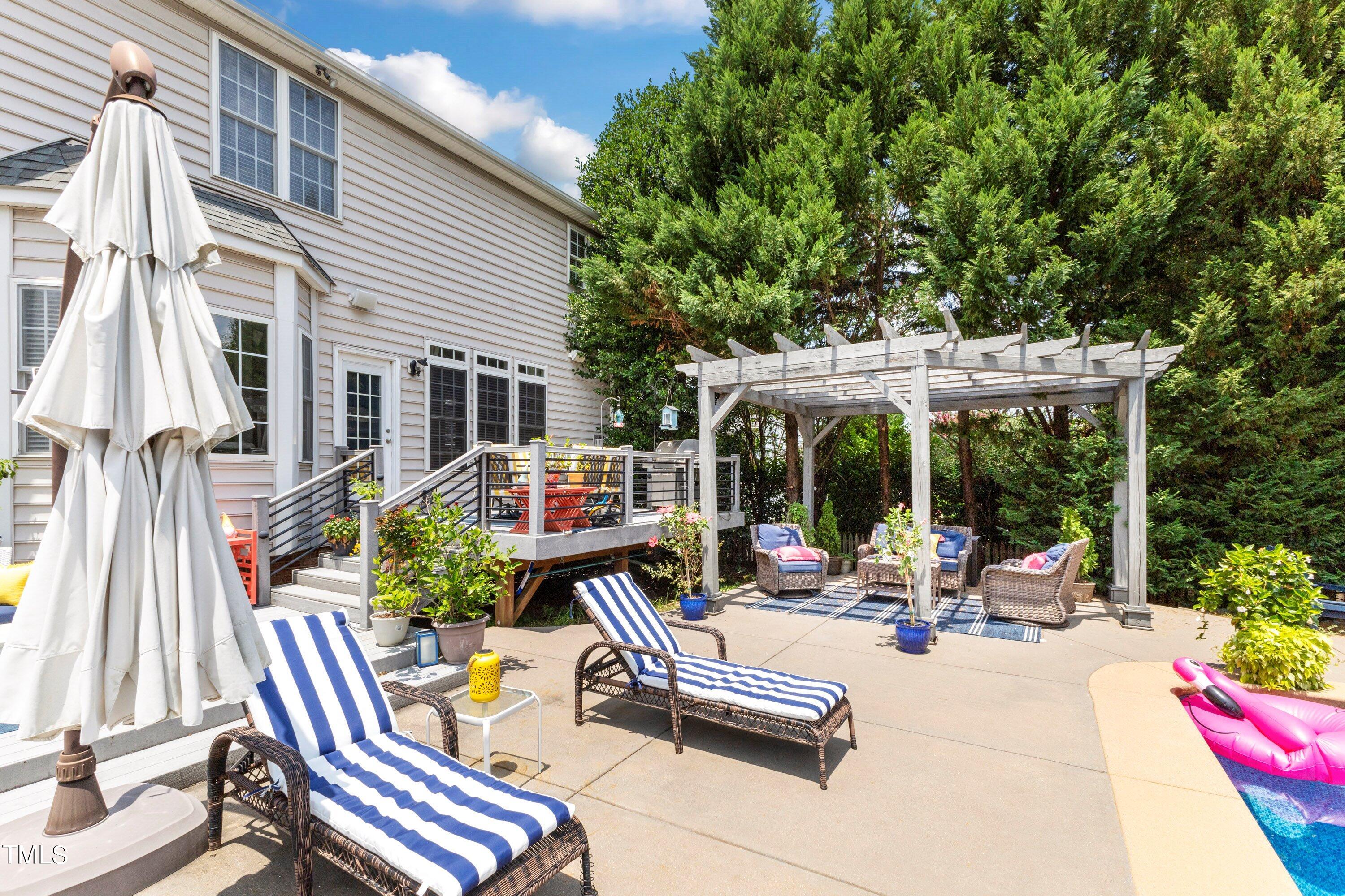 12212 Penrose Trail Raleigh, NC 27614 - Photo 34 of 41 a view of outdoor space yard deck patio and outdoor seating