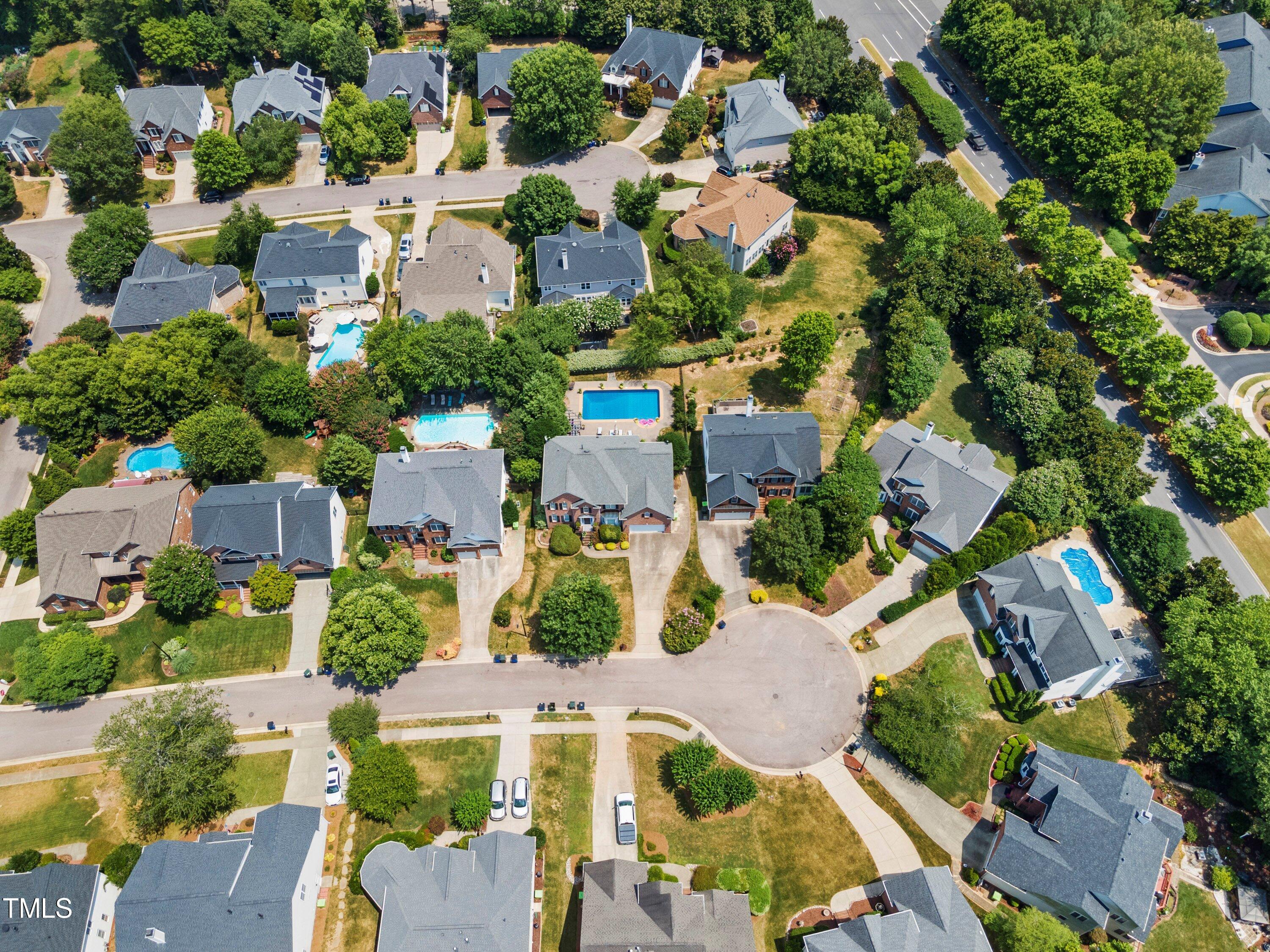 12212 Penrose Trail Raleigh, NC 27614 - Photo 41 of 41 an aerial view of residential houses with outdoor space