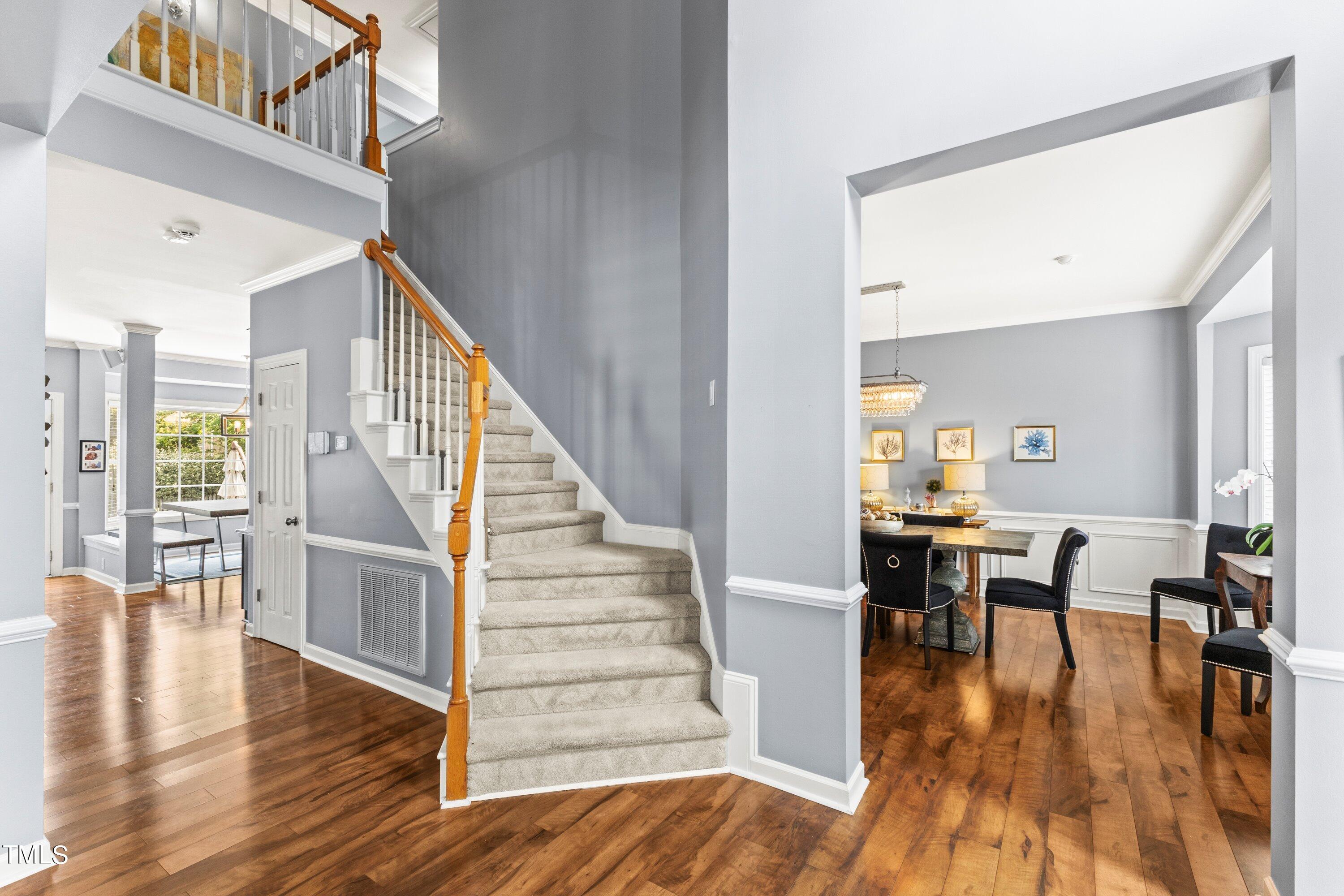 12212 Penrose Trail Raleigh, NC 27614 - Photo 8 of 41 a view of dining room with furniture and wooden floor