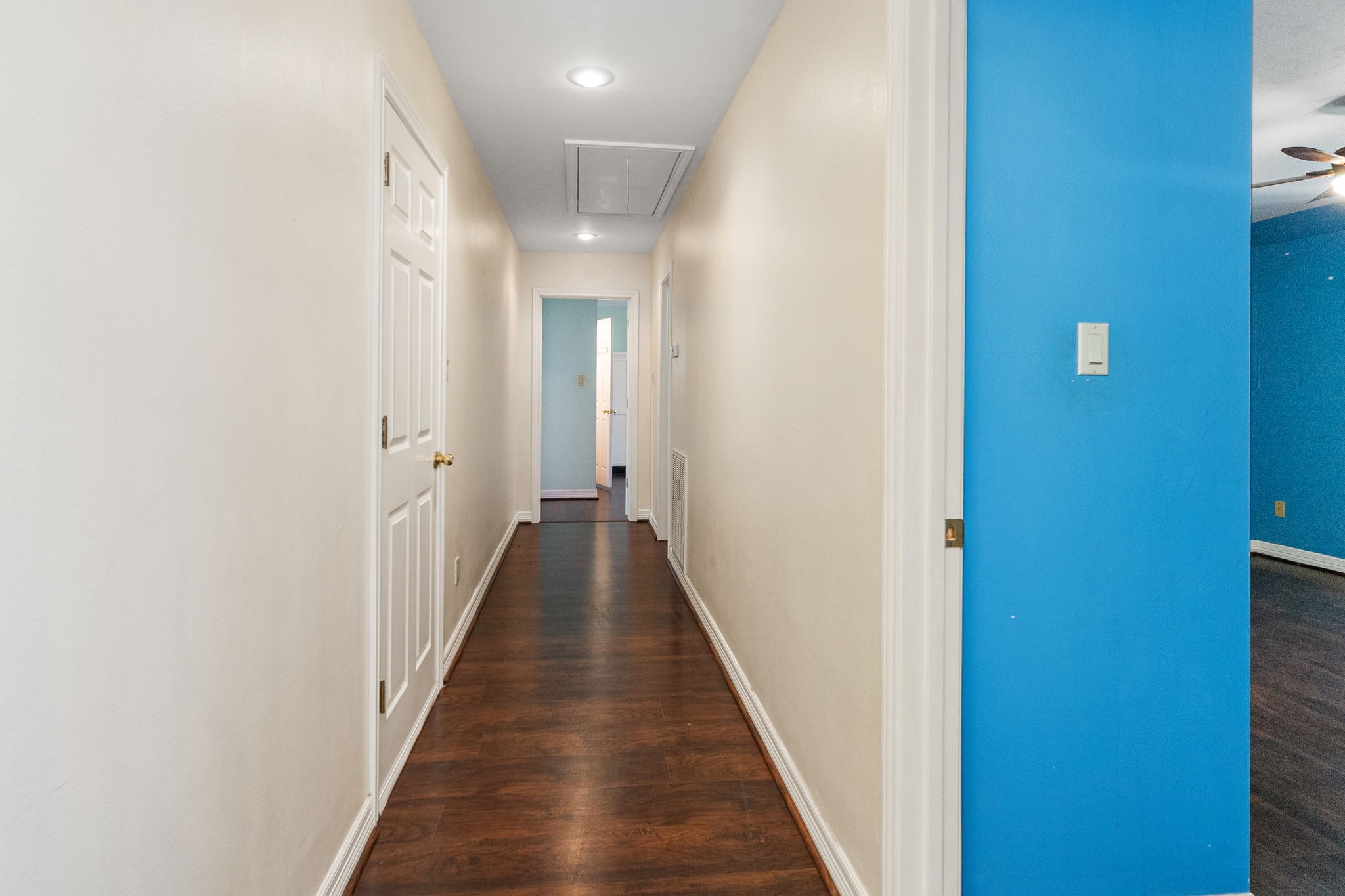 9139 Highway 94 Groveton, TX 75845 - Photo 34 of 49 a view of hallway with wooden floor