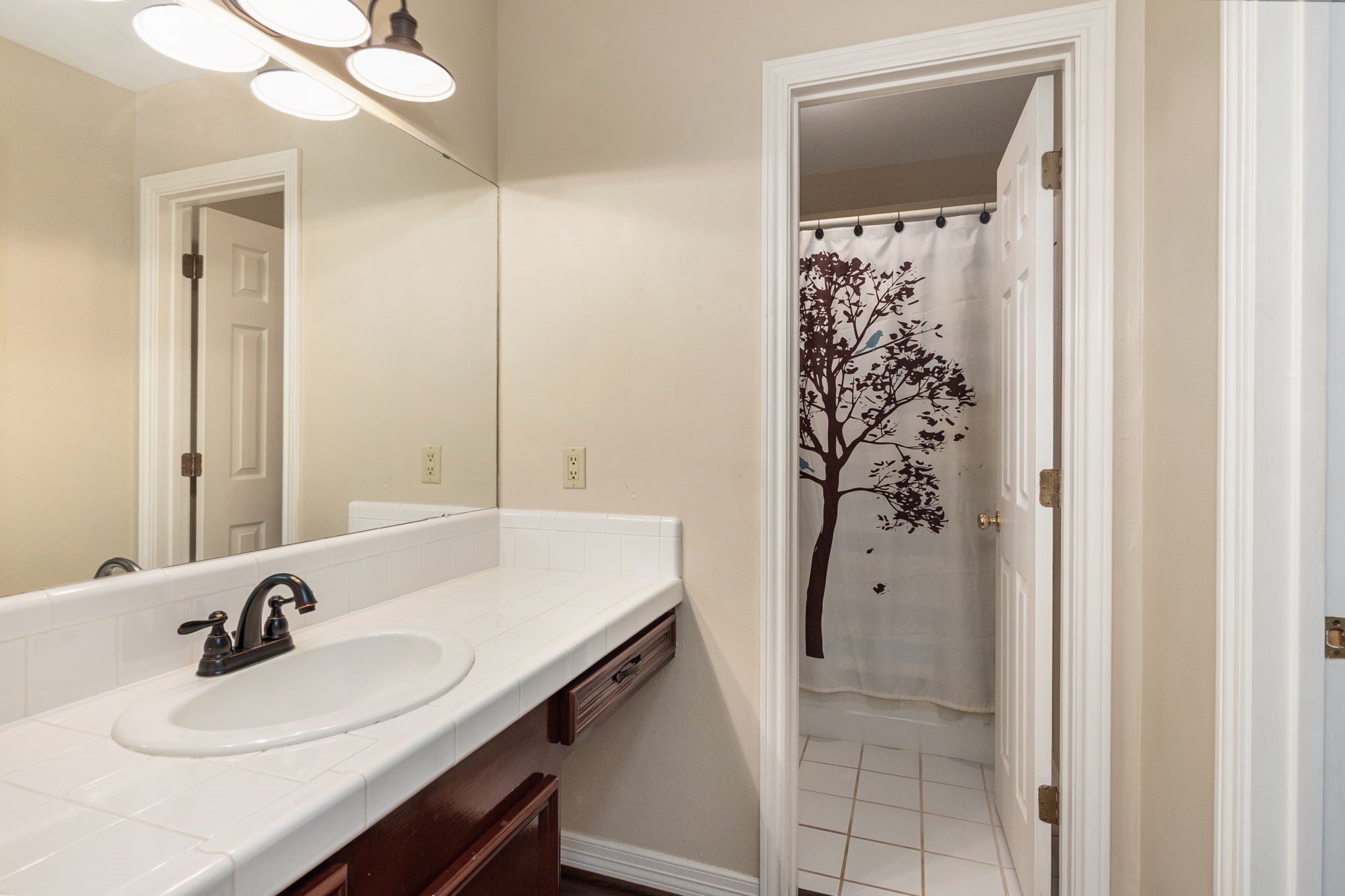 9139 Highway 94 Groveton, TX 75845 - Photo 38 of 49 a bathroom with a sink and a mirror