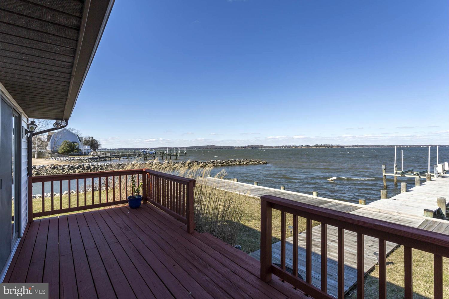 1077 Shore Acres Road Arnold, MD 21012 - Photo 3 of 30 Rear Deck with Panoramic Magothy River Views
