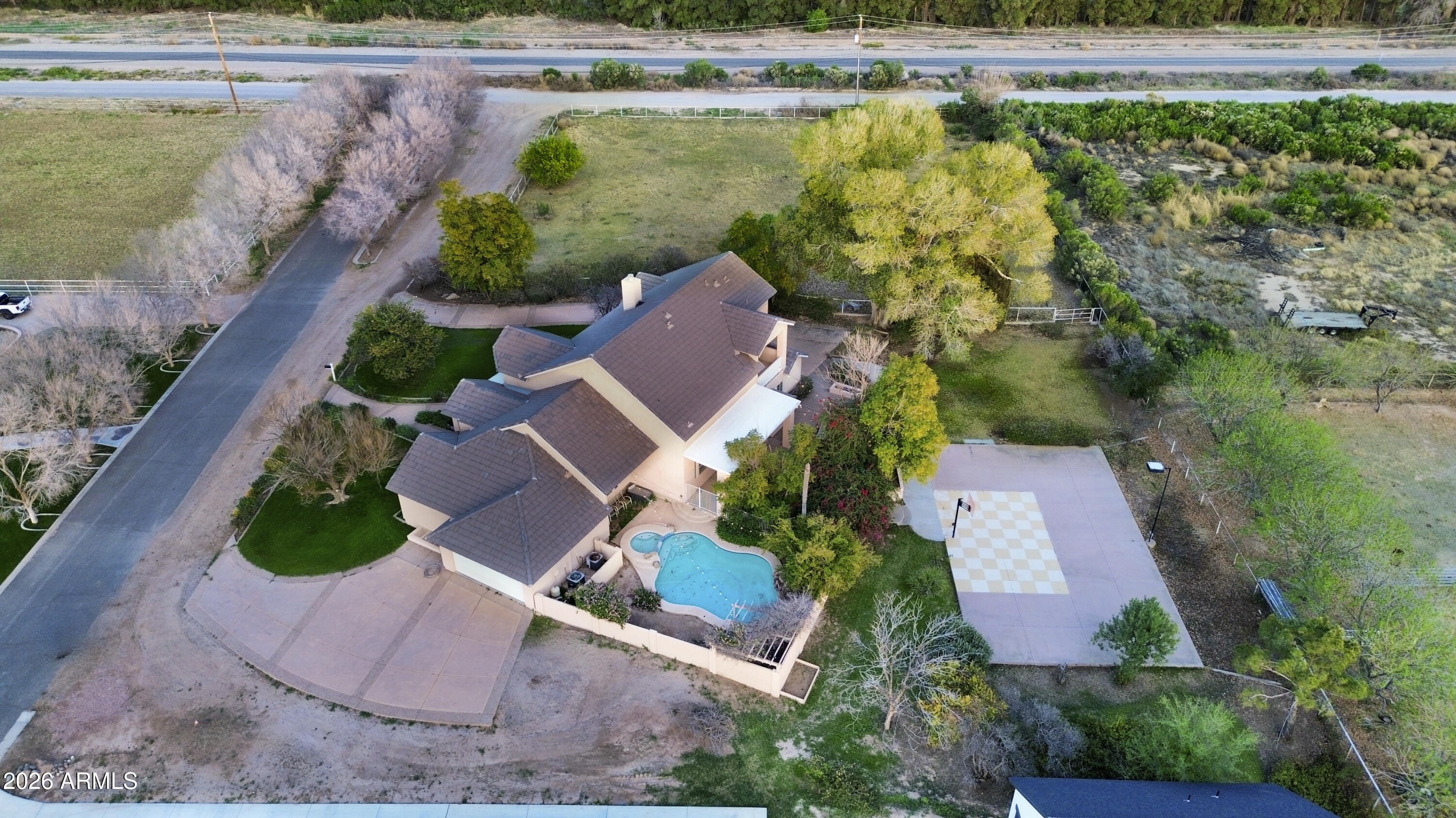 24824 South Signal Butte Road Queen Creek, AZ 85142 - Photo 15 of 92 Drone Roof top view
