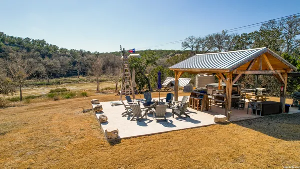 a view of outdoor space with seating area