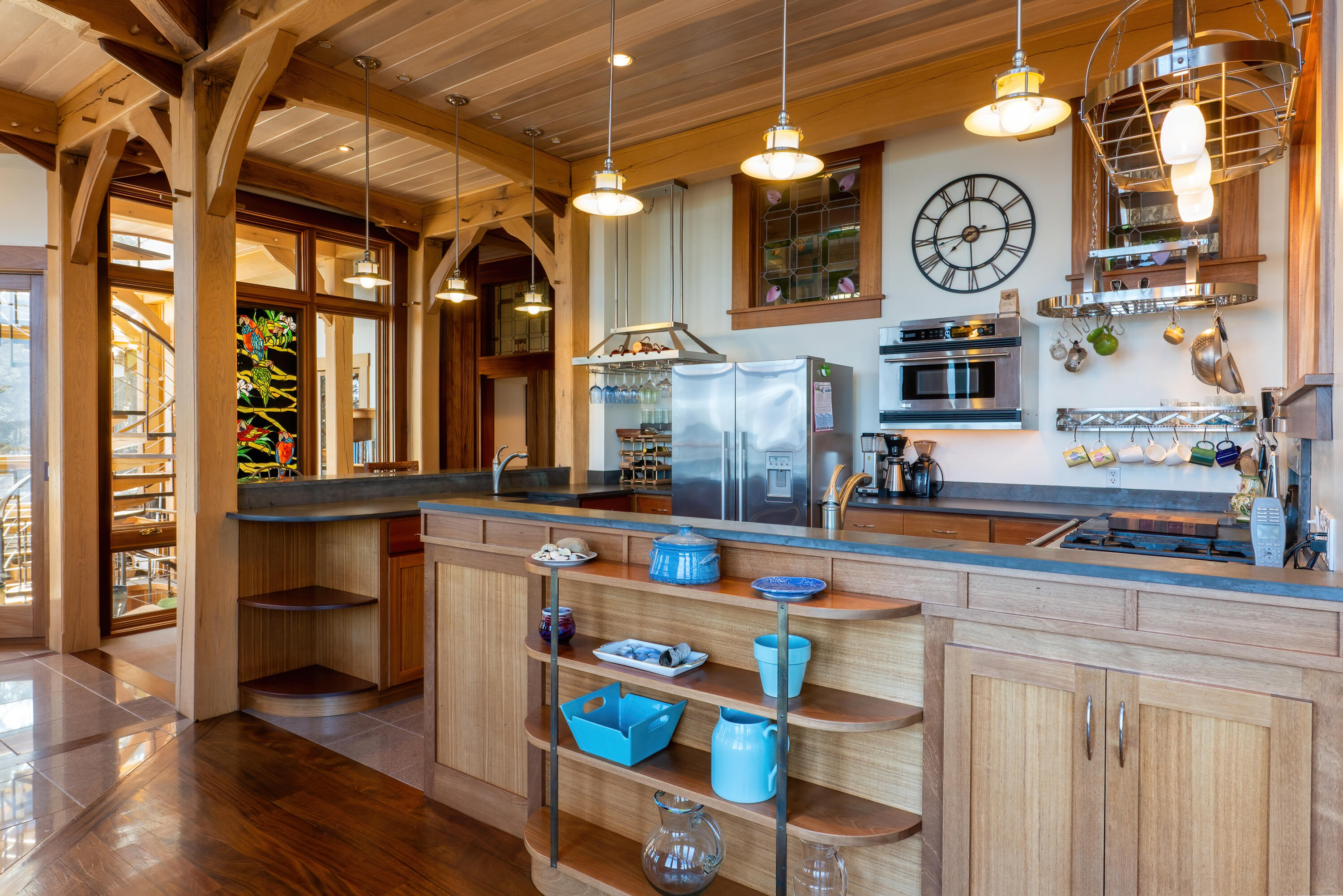 180 Abrams Mountain Road Islesboro, ME 04848 - Photo 17 of 62 Open kitchen with a view of the bay
