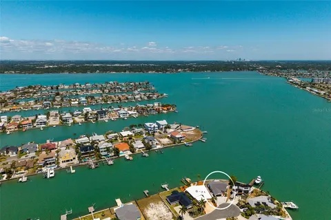 a view of a lake with a house