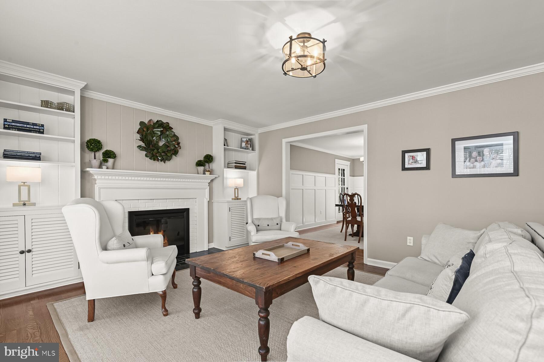 5404 Ridgefield Road Bethesda, MD 20816 - Photo 8 of 41 Living room with Fireplace