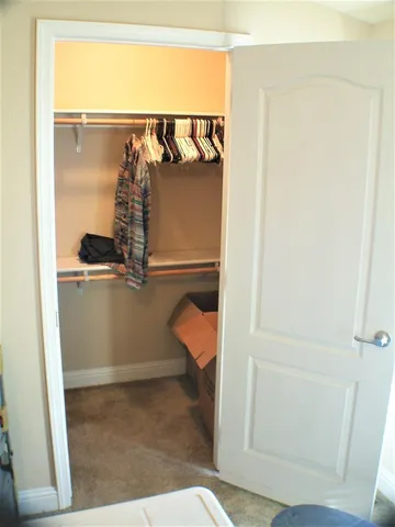 a close view of walk in closet
