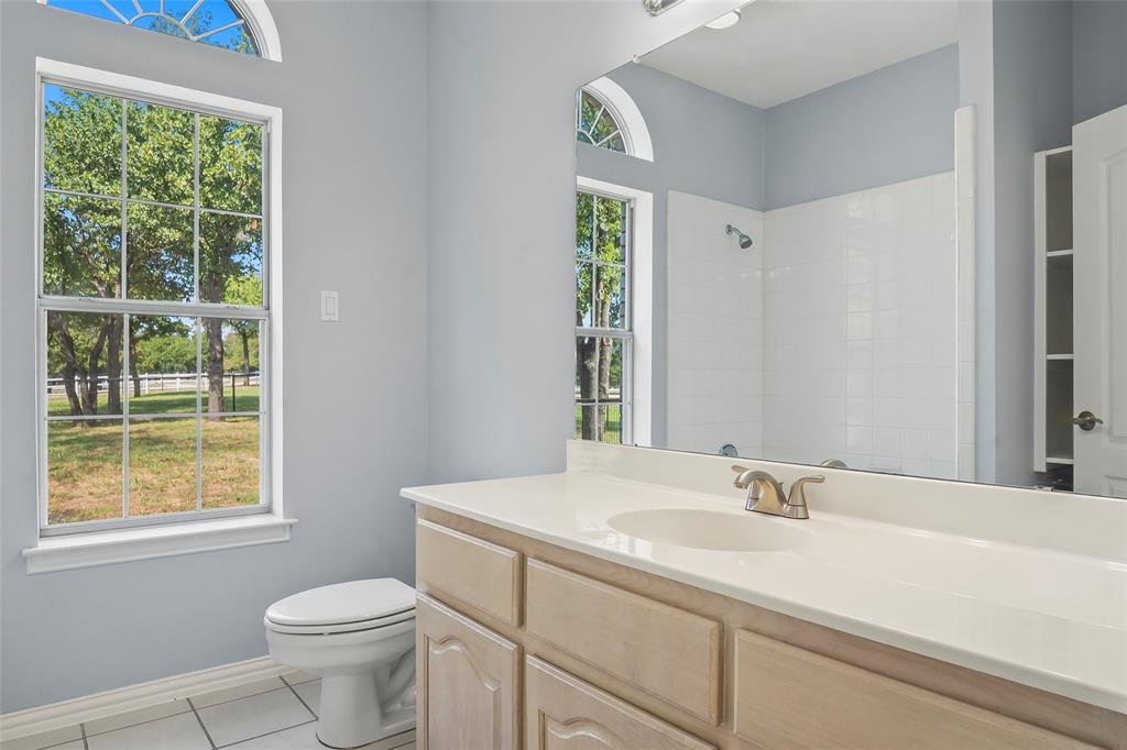 1082 Post Oak Road Copper Canyon, TX 76226 - Photo 22 of 40 a bathroom with a sink toilet and window