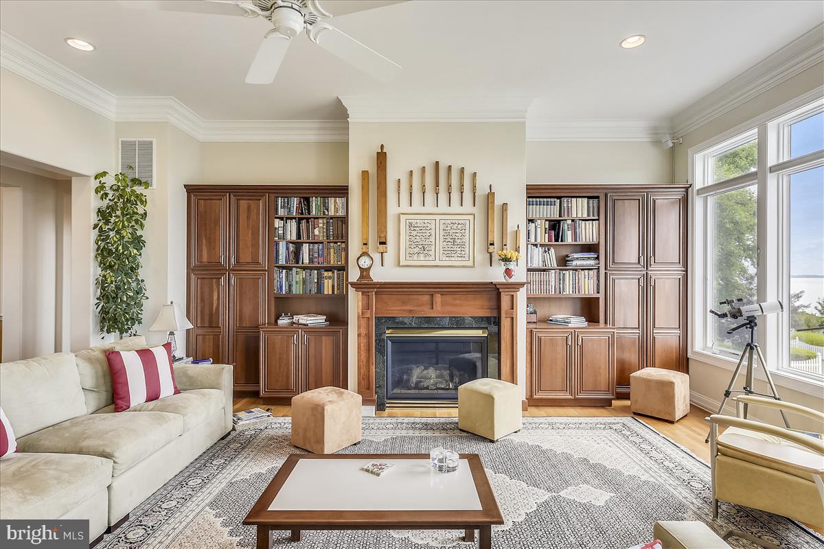 207 Riverview Road Stevensville, MD 21666 - Photo 10 of 49 Great Room w/Custom Fireplace & Built-ins