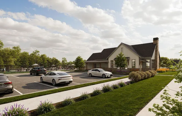 a outdoor space with furniture and a potted plant