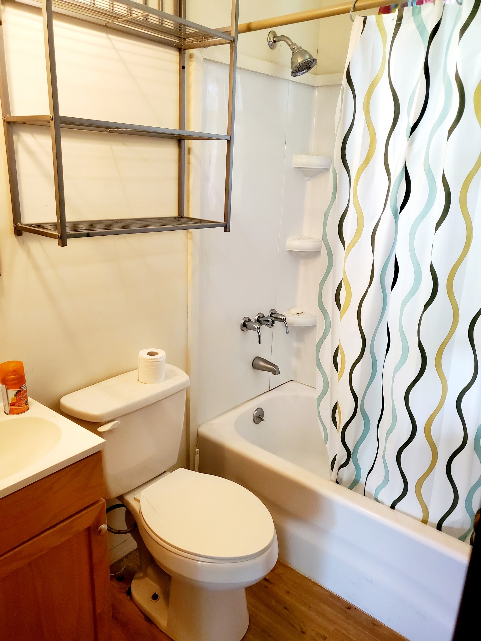 8340 Austin Bottom Road Baxter, TN 38544 - Photo 29 of 32 a bathroom with a toilet and a shower curtain