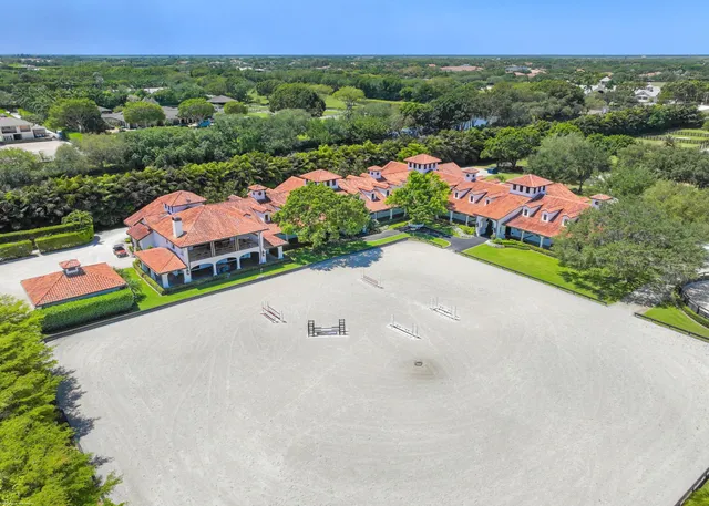 an aerial view of a residential houses with outdoor space