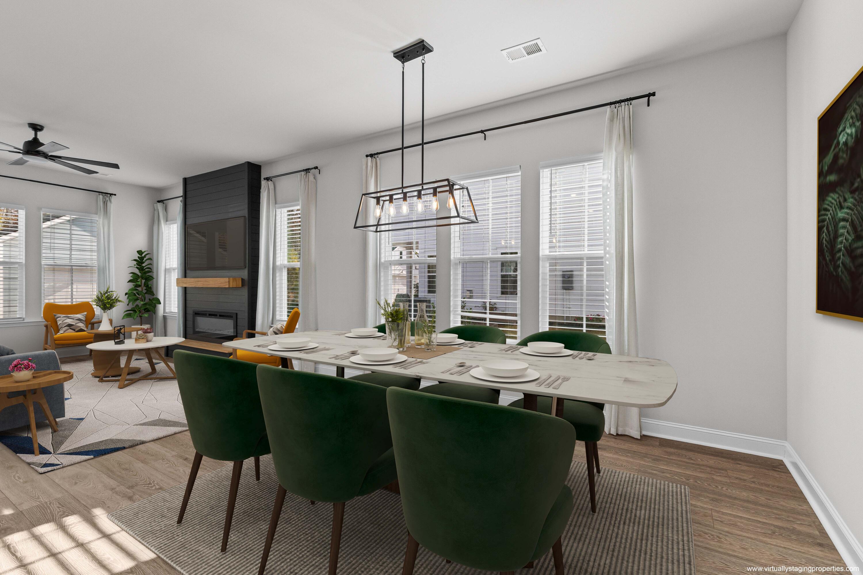 385 Woodgate Way Summerville, SC 29485 - Photo 12 of 45 Virtually Staged Dining/Living