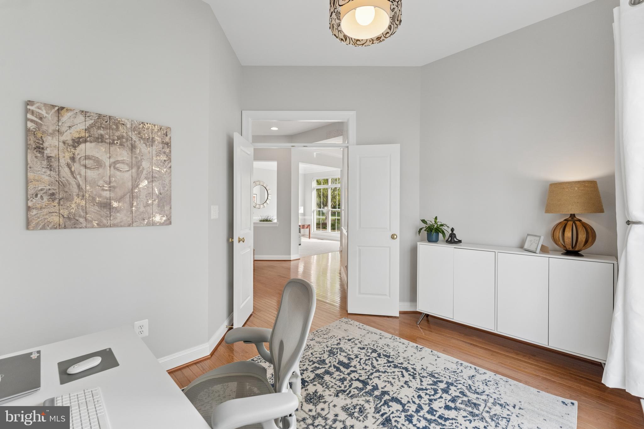 23342 Higbee Lane Brambleton, VA 20148 - Photo 17 of 73 Main level office w hardwoods & updated lighting
