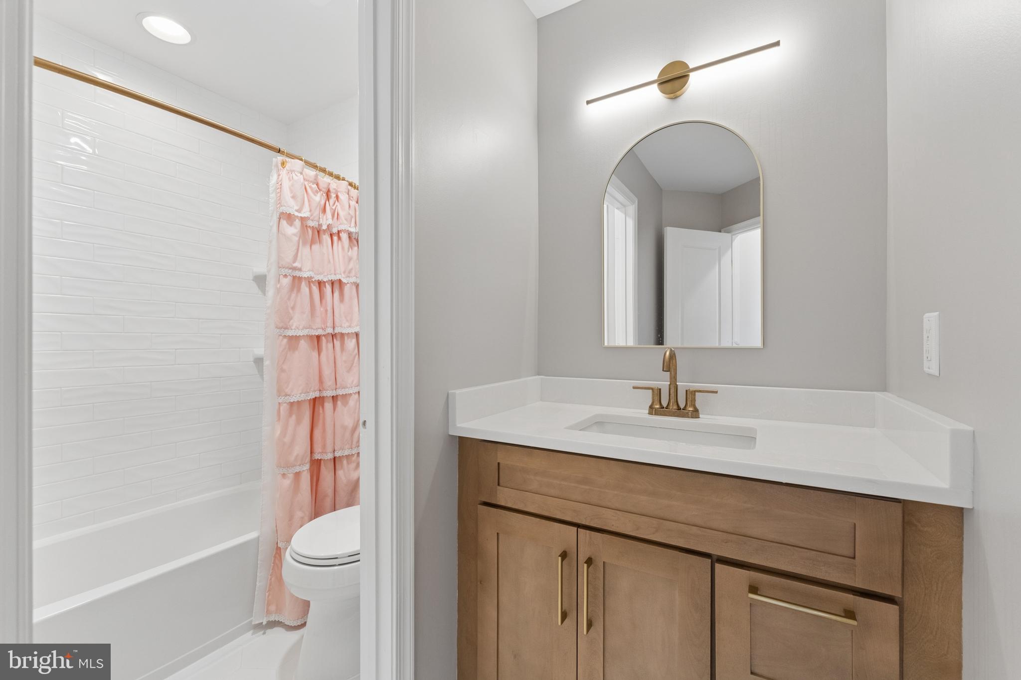 23342 Higbee Lane Brambleton, VA 20148 - Photo 48 of 73 a bathroom with a sink a toilet and shower