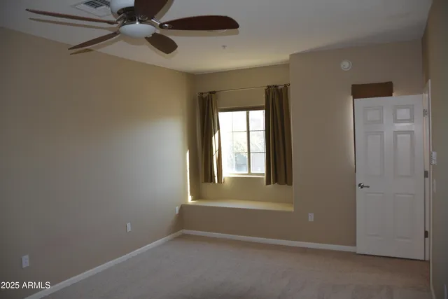 an empty room with a window