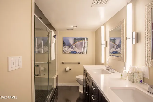 a view of a balcony with furniture