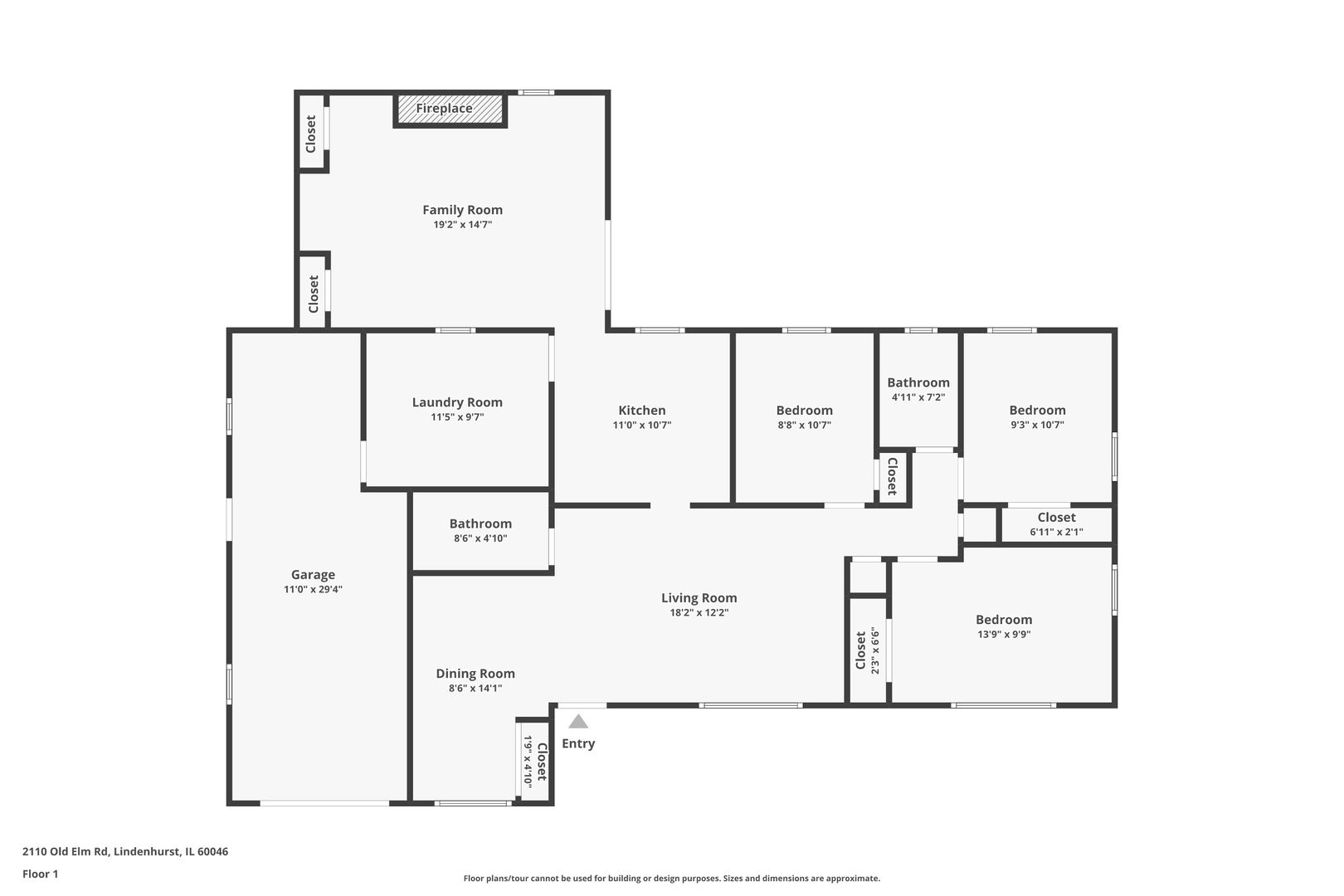 2110 Old Elm Road Lindenhurst, IL 60046 - Photo 19 of 19 a picture of floor plan