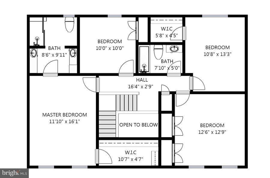 12306 Cannonball Road Fairfax, VA 22030 - Photo 29 of 30 Upper level floor plan