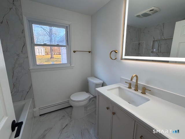 26 Kelly Road Hamden, CT 06518 - Photo 19 of 38 a bathroom with a sink toilet and a mirror