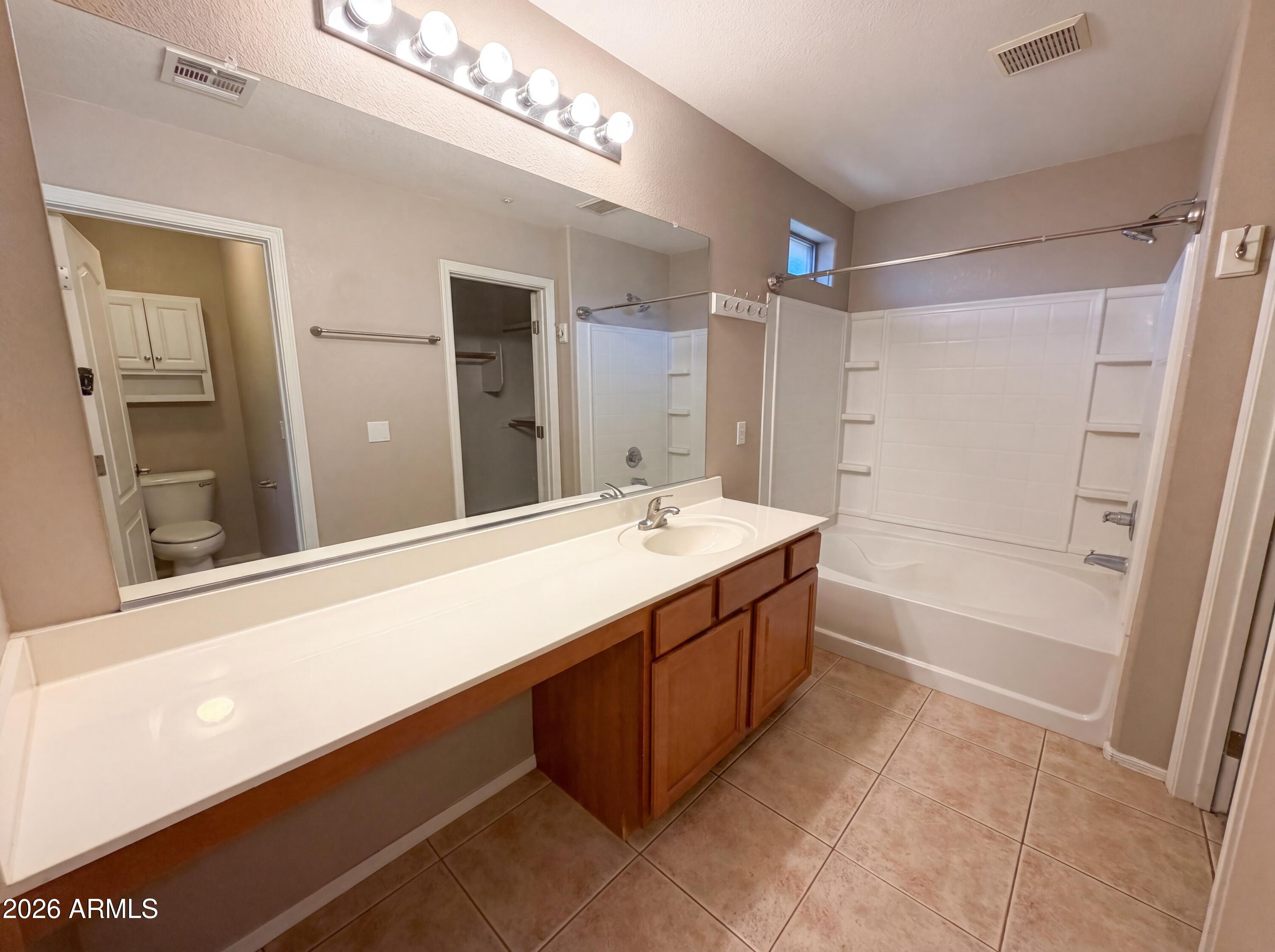 1565 East Hopkins Road Gilbert, AZ 85295 - Photo 8 of 29 a spacious bathroom with a sink a mirror and a bathtub