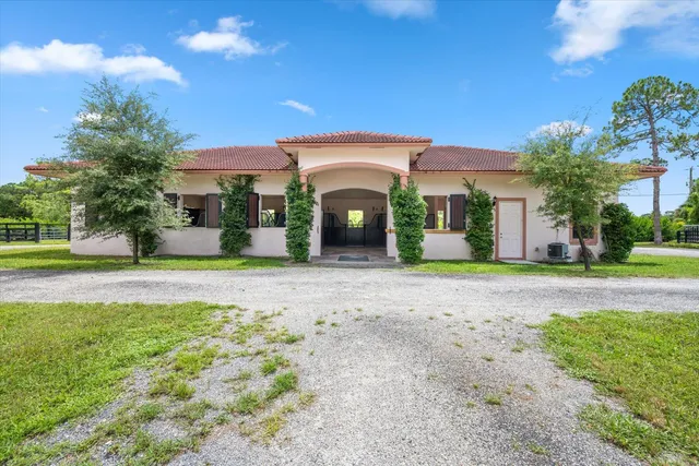 a view of a lake and green space