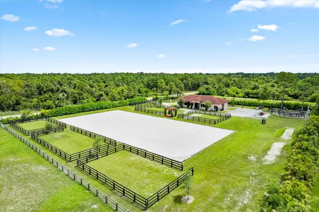 an aerial view of a football ground