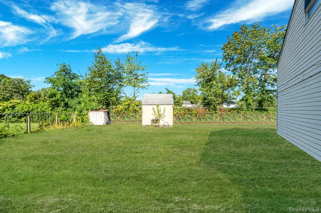 a view of a green yard