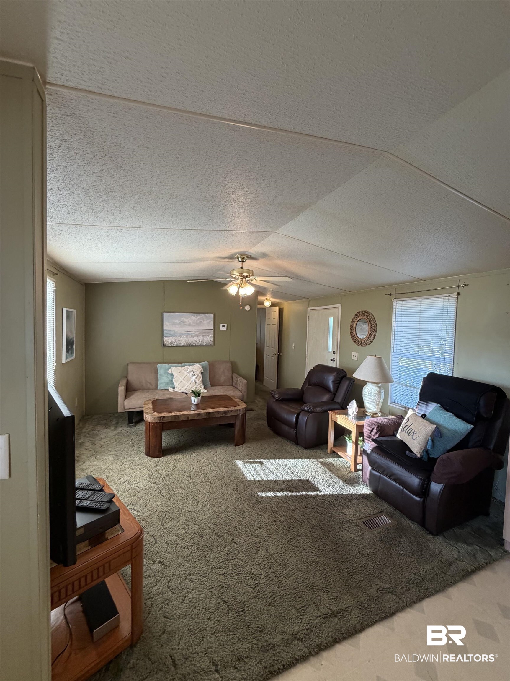 1125 Ridgewood Drive Lillian, AL 36549 - Photo 2 of 36 Spacious living area featuring wall-to-wall carpeting and neutral wall tones
