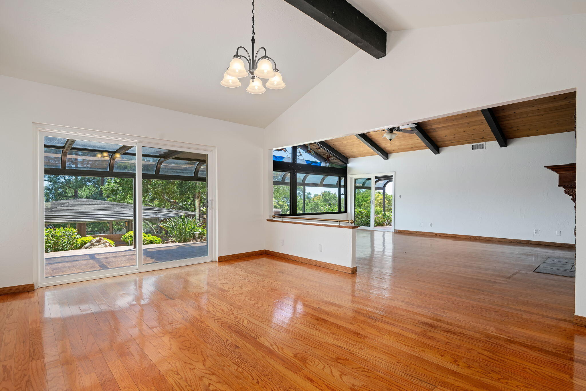 2106 Mt Calvary Road Santa Barbara, CA 93105 - Photo 16 of 66 a view of empty room with wooden floor and windows
