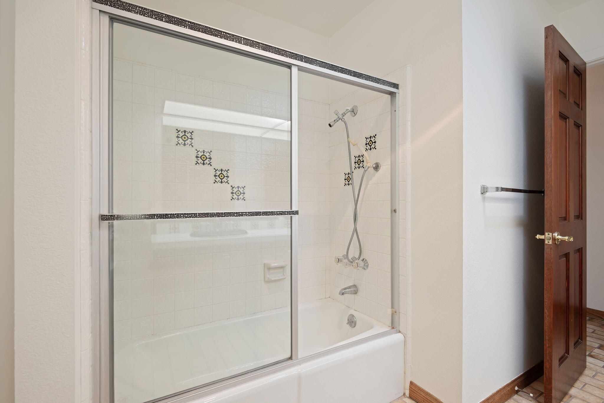 2106 Mt Calvary Road Santa Barbara, CA 93105 - Photo 36 of 66 a bathroom with a glass shower door