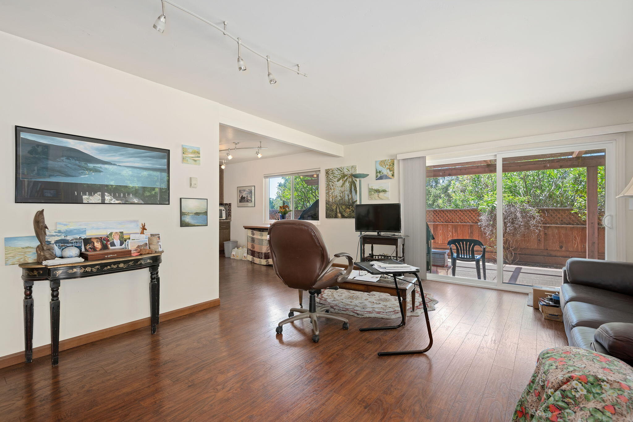 2106 Mt Calvary Road Santa Barbara, CA 93105 - Photo 42 of 66 a living room with furniture window and wooden floor