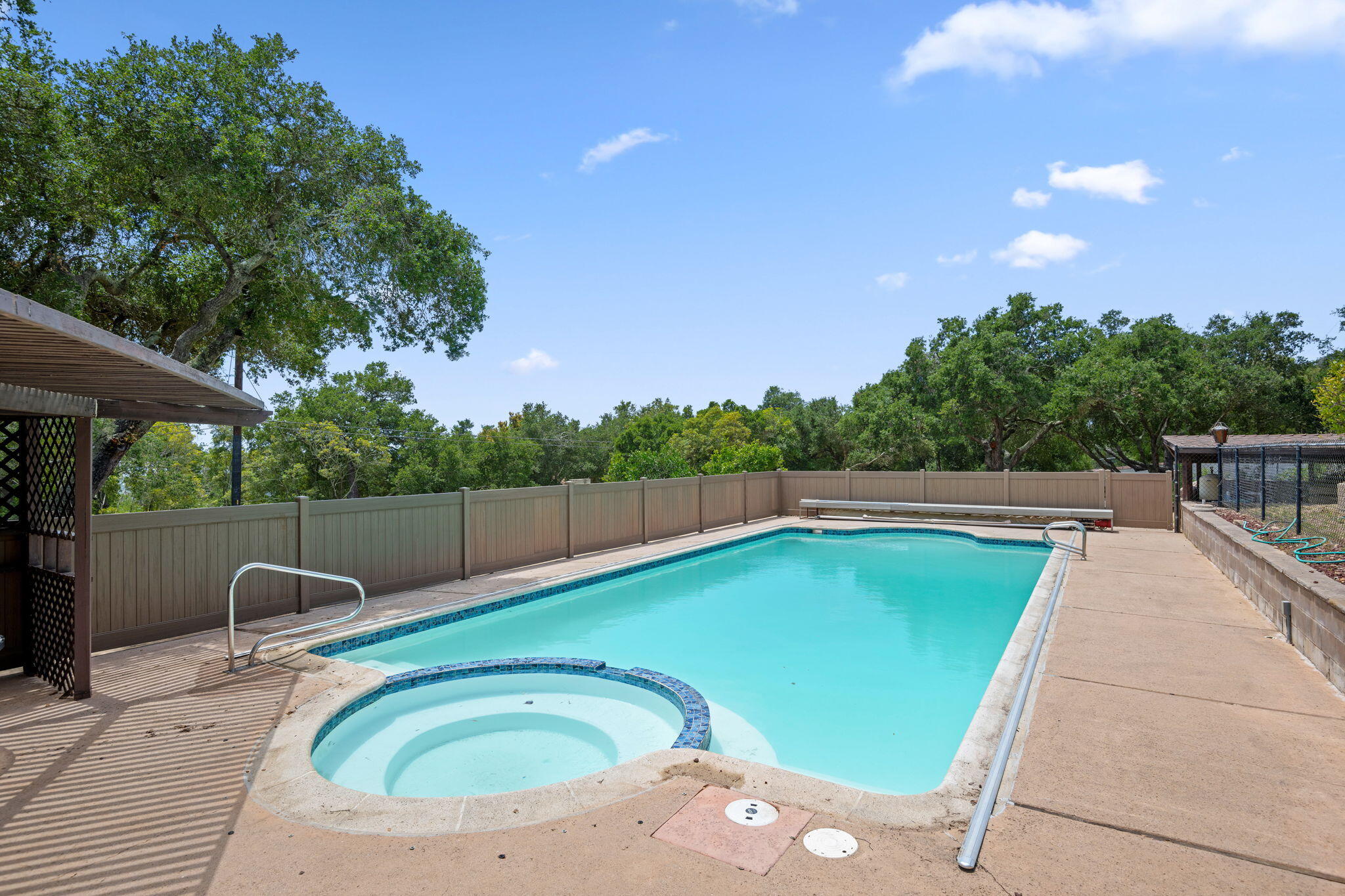 2106 Mt Calvary Road Santa Barbara, CA 93105 - Photo 49 of 66 a view of a swimming pool with a patio