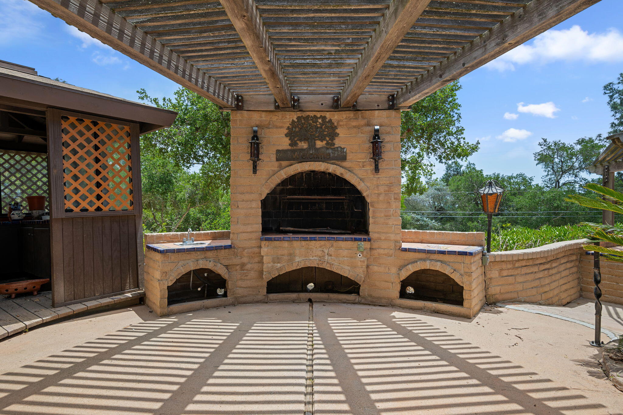 2106 Mt Calvary Road Santa Barbara, CA 93105 - Photo 54 of 66 a view of outdoor space deck and a fireplace
