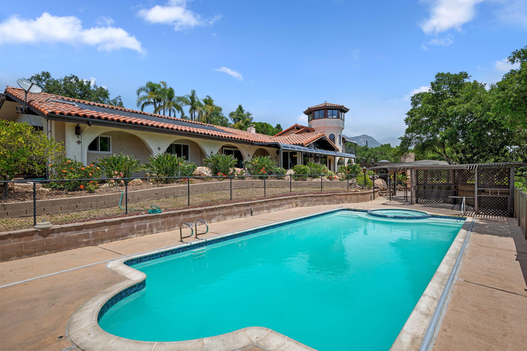 2106 Mt Calvary Road Santa Barbara, CA 93105 - Photo 59 of 66 a swimming pool with outdoor seating and yard