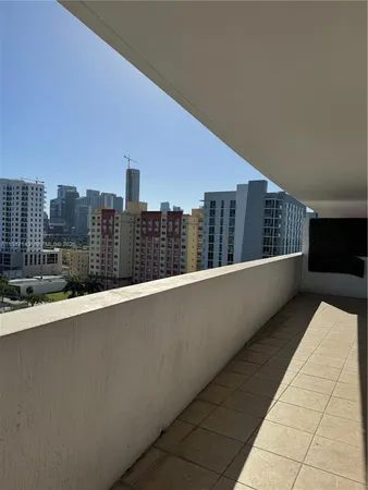 a view of balcony with city view