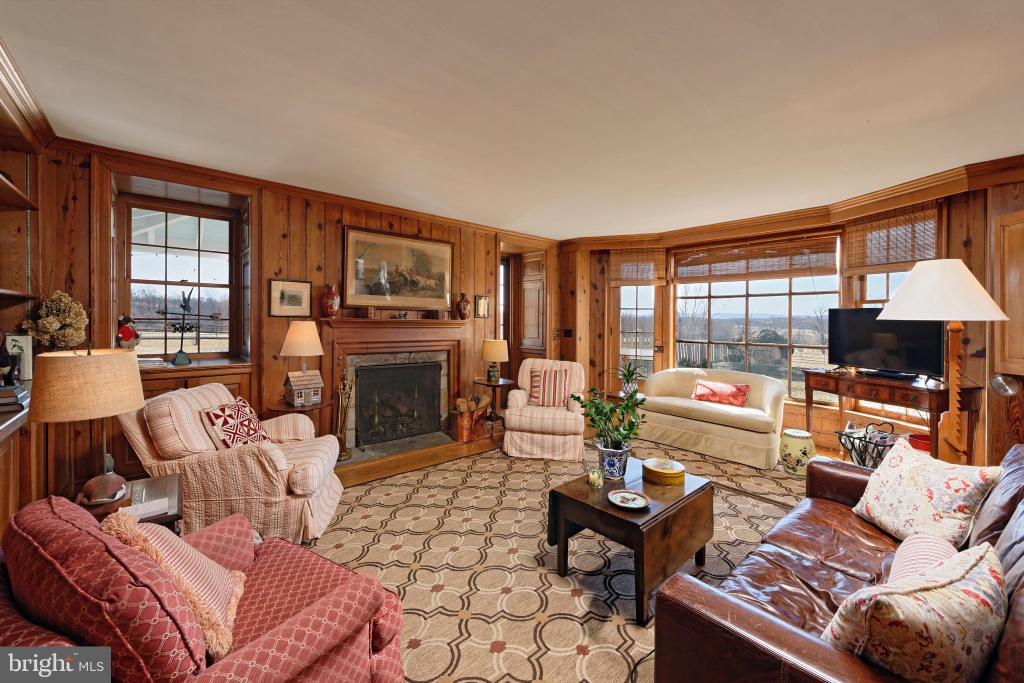 21943 St Louis Road Middleburg, VA 20117 - Photo 13 of 49 Antique pine paneled Den with bay window