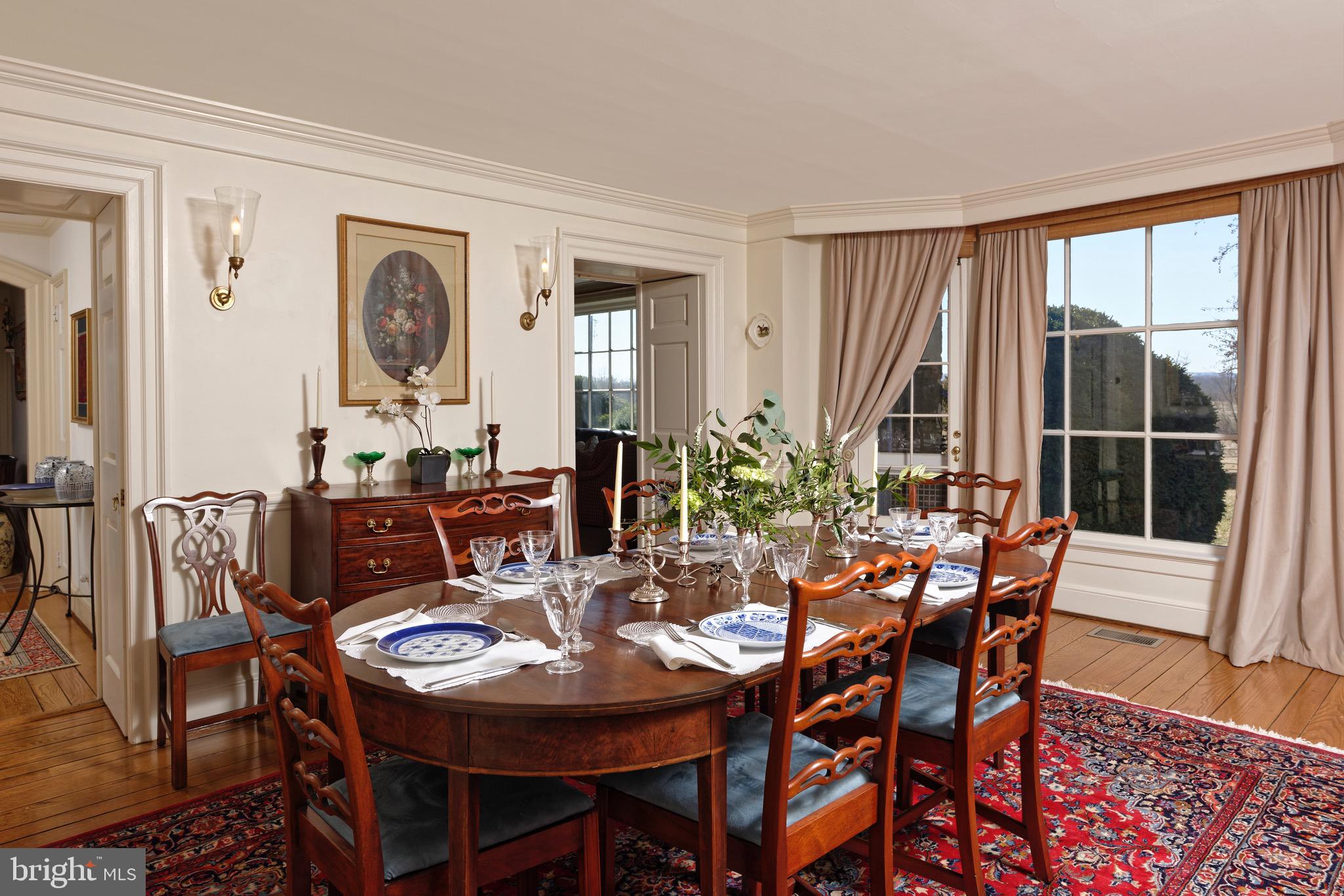 21943 St Louis Road Middleburg, VA 20117 - Photo 18 of 49 Formal Dining Room has large bay window