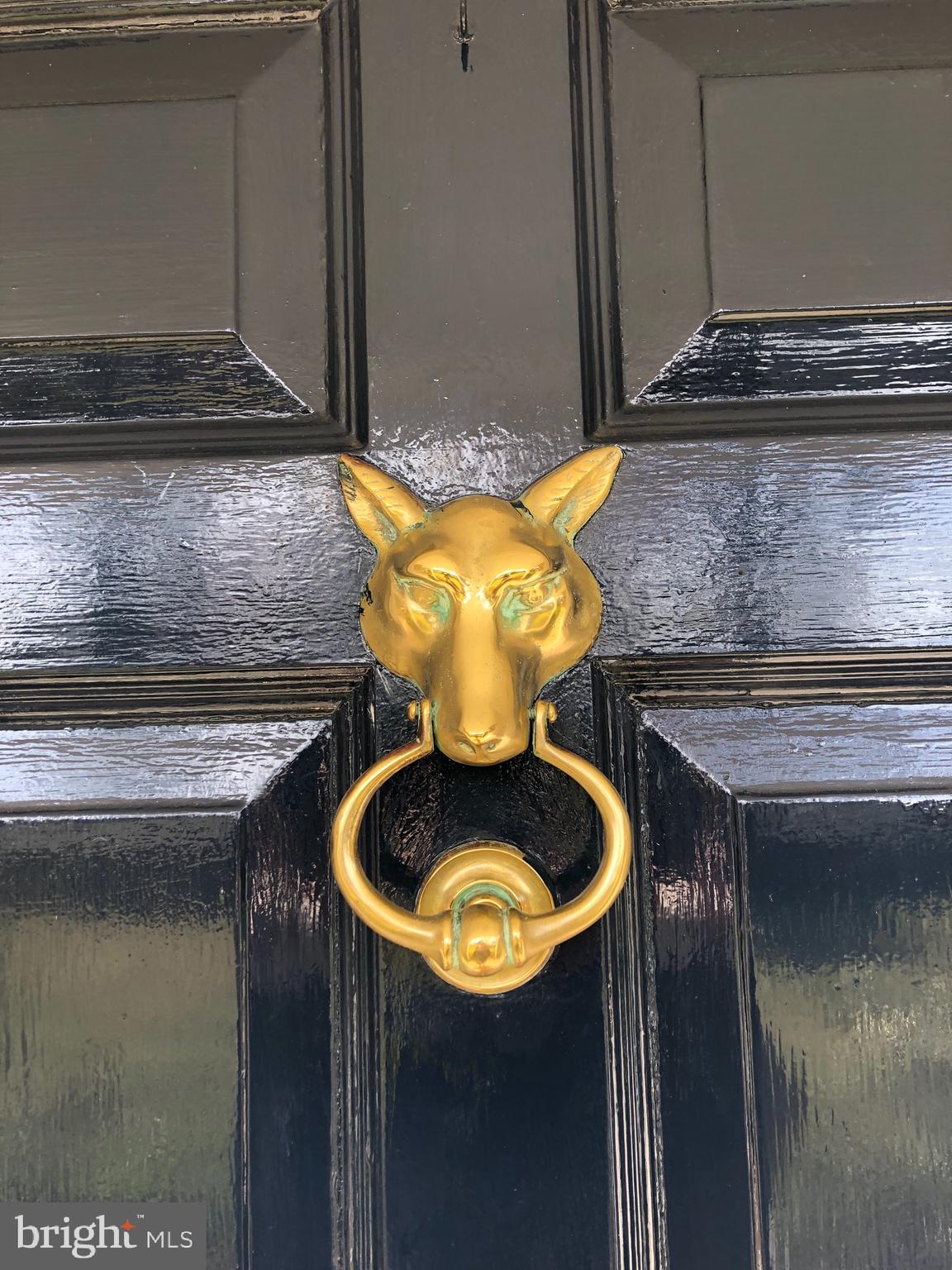 21943 St Louis Road Middleburg, VA 20117 - Photo 3 of 49 Welcoming fox door knocker on the front door.