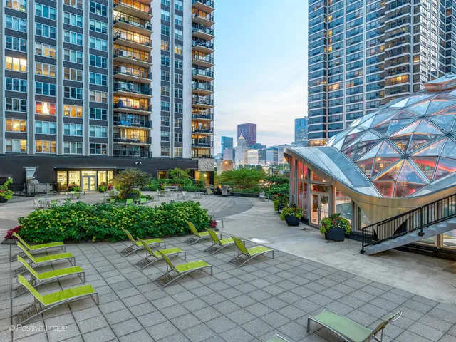 a view of a city with tall buildings