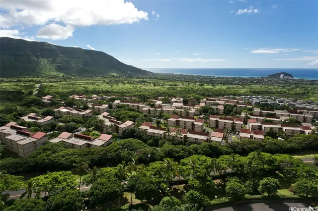 a view of city and mountain