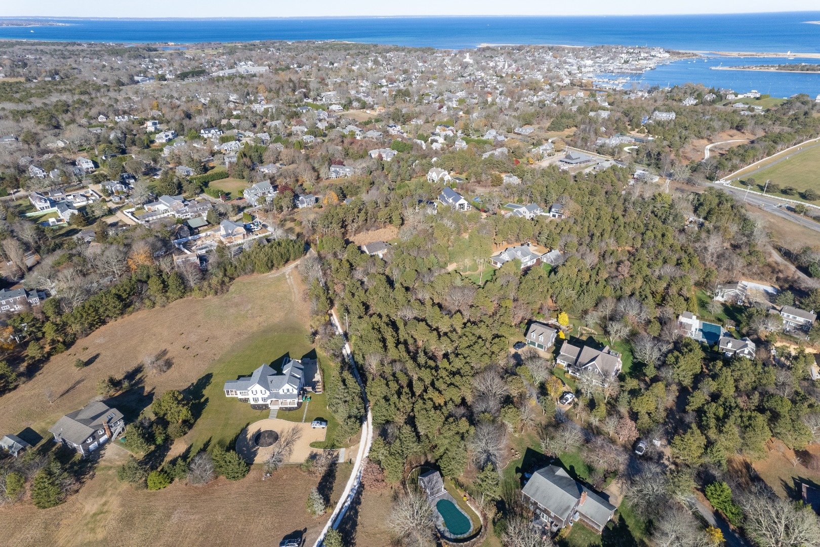 26 Mill Hill Road Edgartown, MA 02539 - Photo 3 of 4 an aerial view of a city