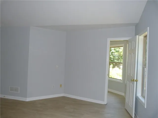 an empty room with a window