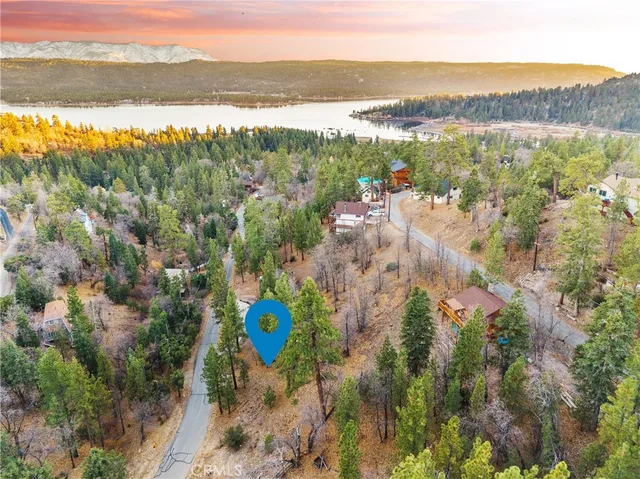 a view of lake and mountain